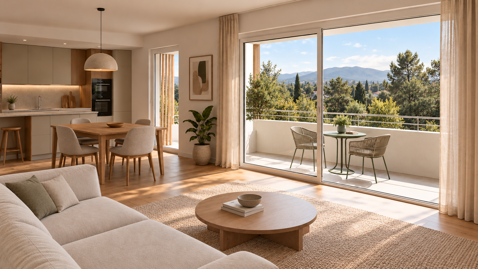 Vue intérieure d’un logement à Saint-Martin-d’Hères